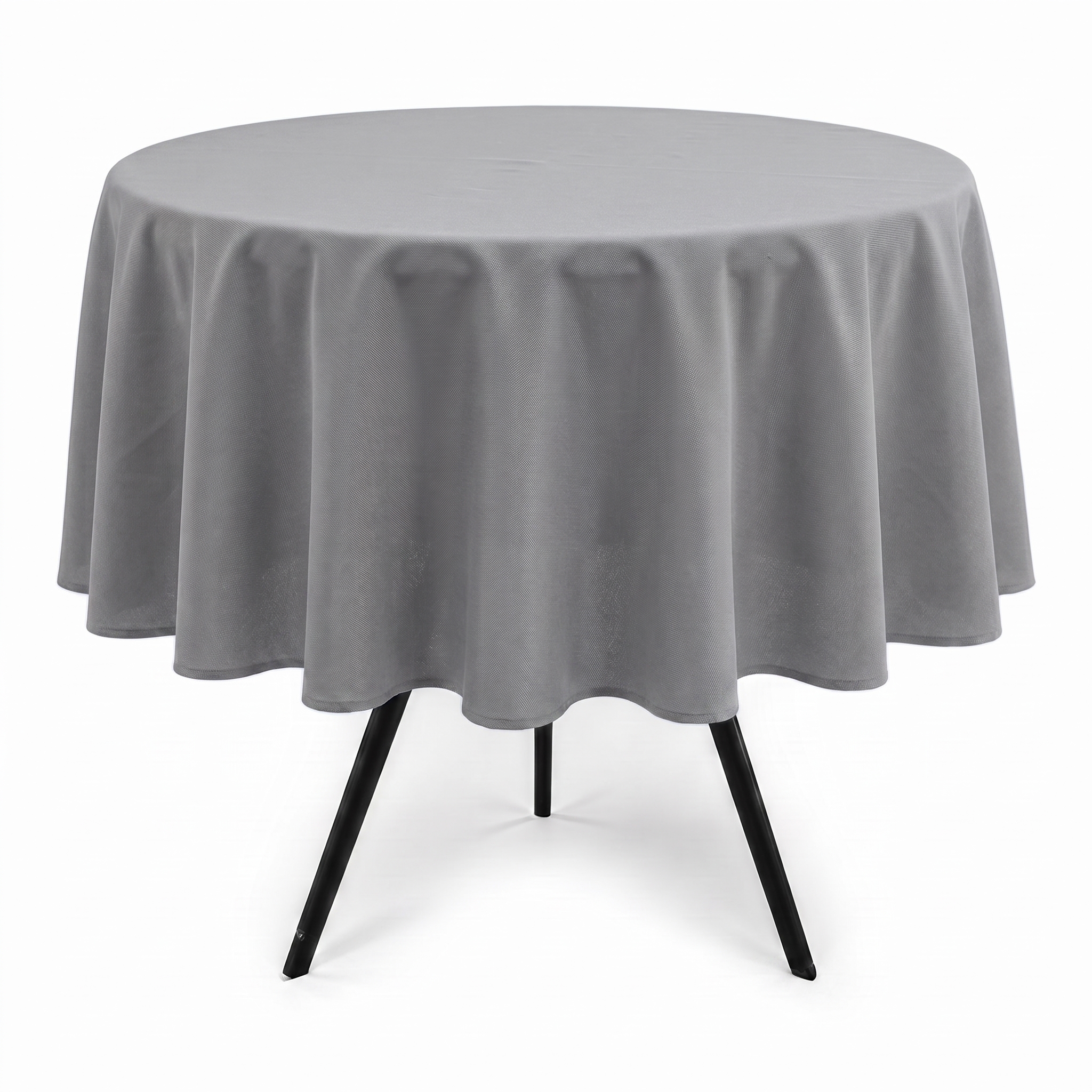 Toalha de Mesa Redonda Oxford 150cm Prata
