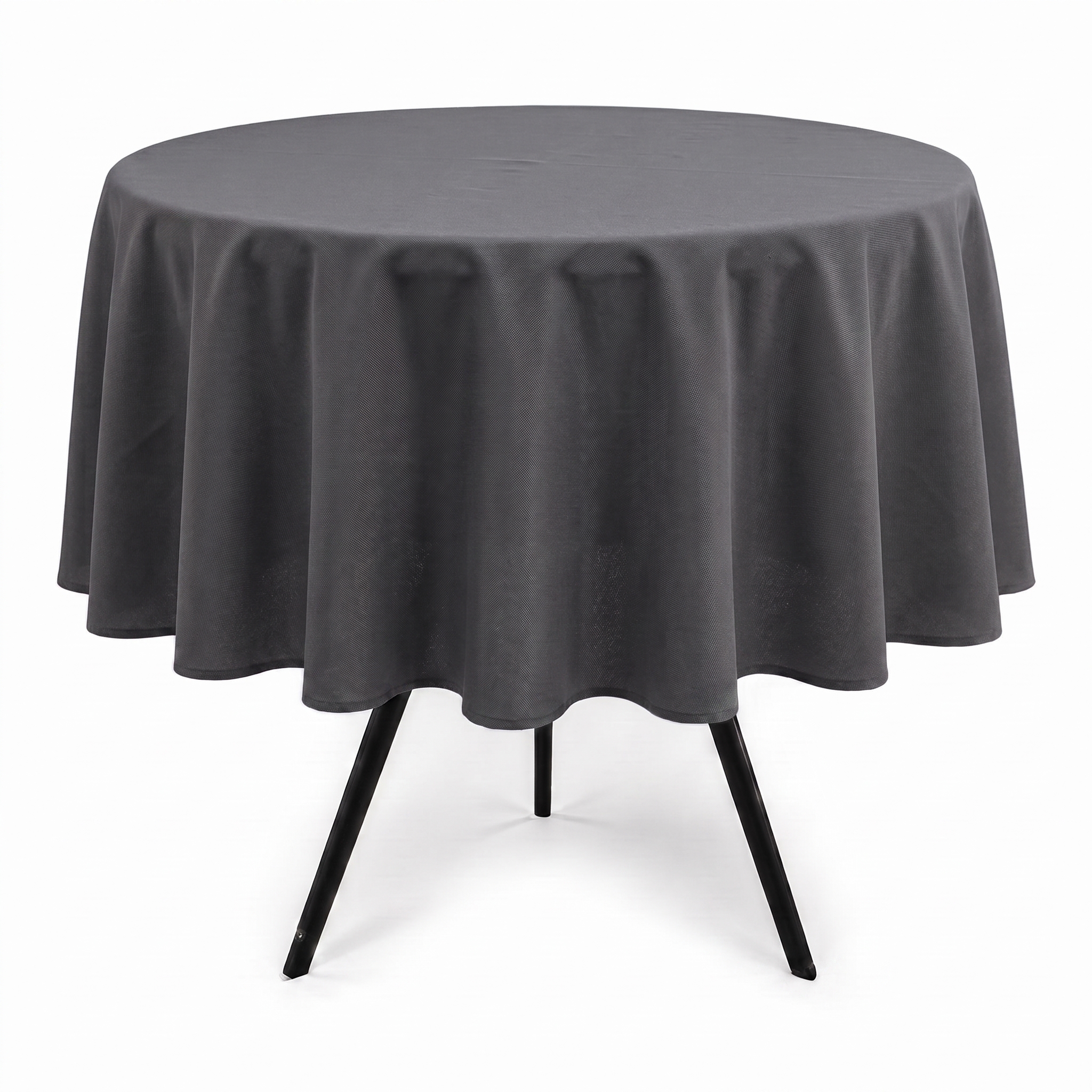 Toalha de Mesa Redonda Oxford 150cm - Cinza Chumbo