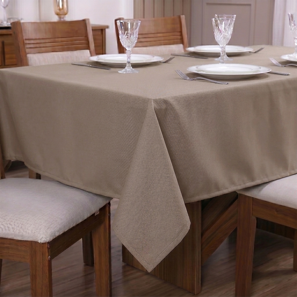 Toalha de Mesa Oxford Premium Liso 150x150cm - Bege