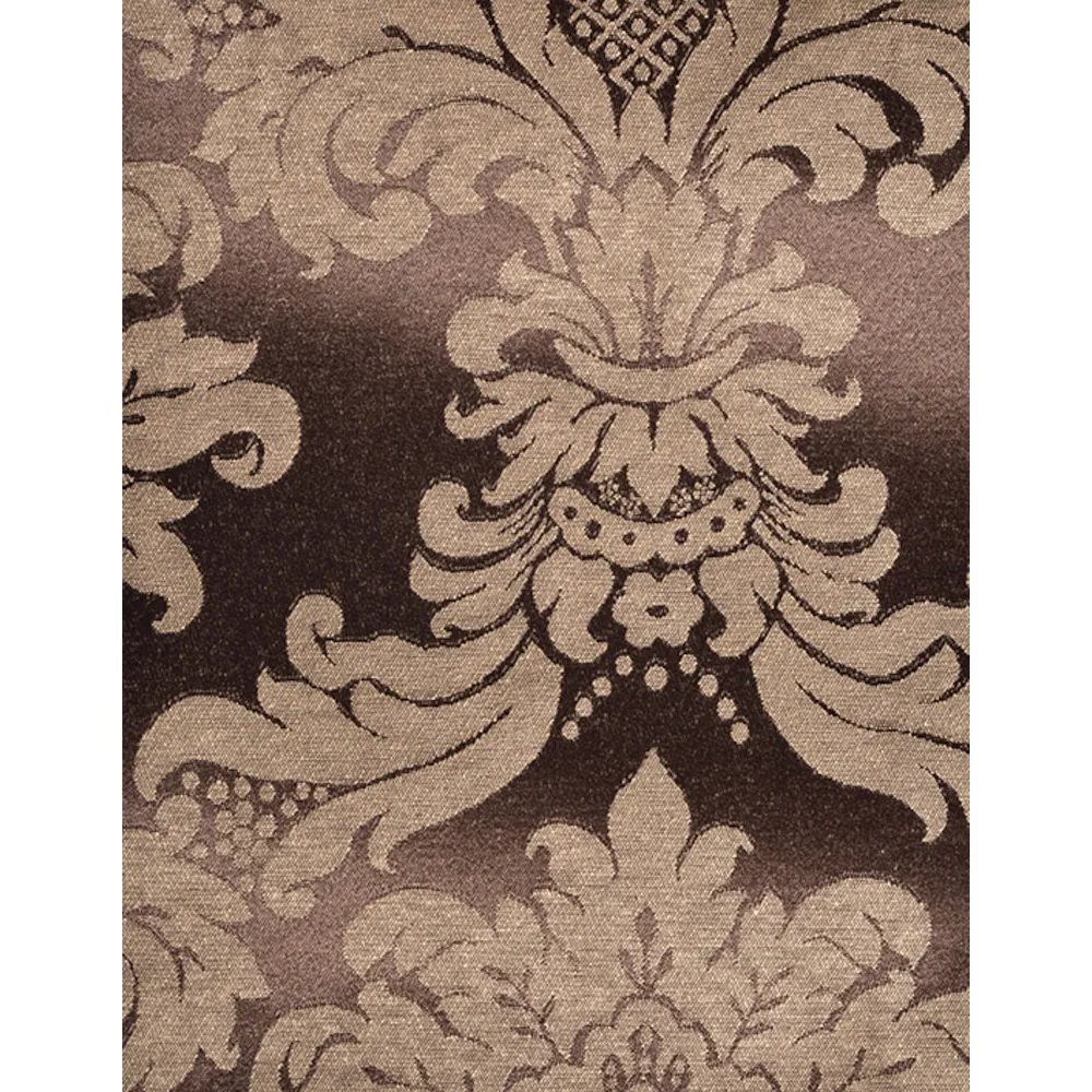 Tecido Jacquard Tradicional Medalhão - Marrom e Bege