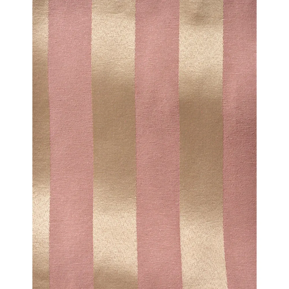 Tecido Jacquard Tradicional Listrado - Rosa e Dourado
