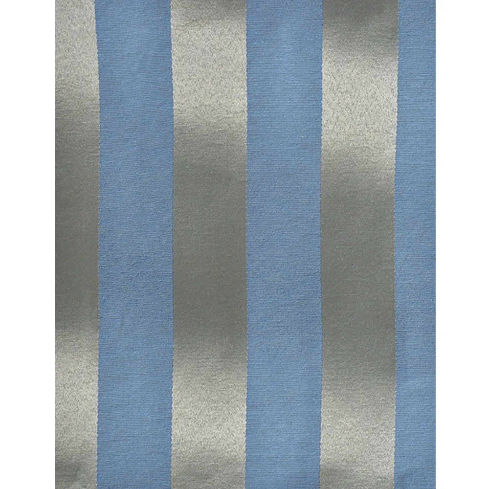 Tecido Jacquard Tradicional Listrado - Azul e Dourado