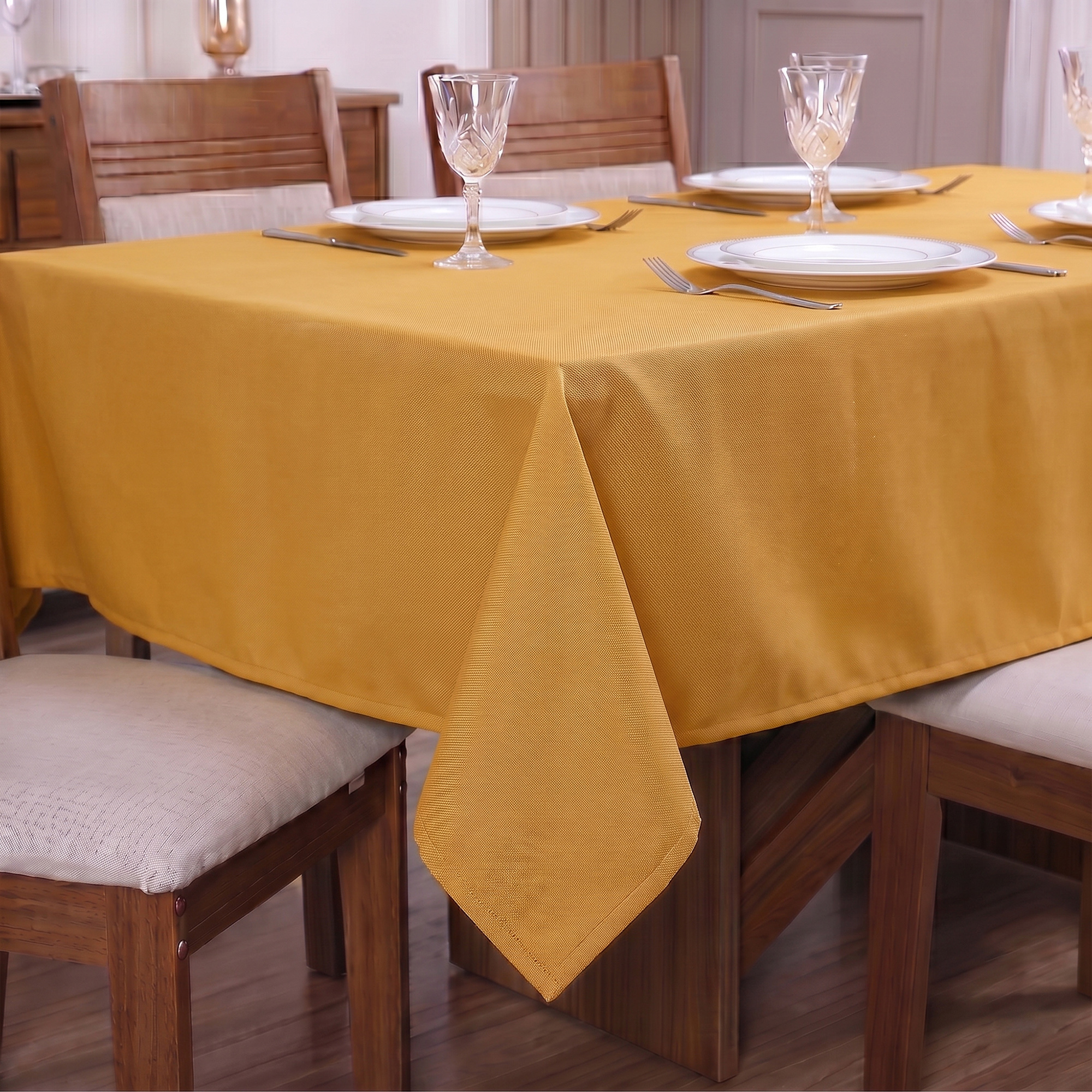 Toalha de Mesa Oxford Premium Liso 150x150cm - Amarelo