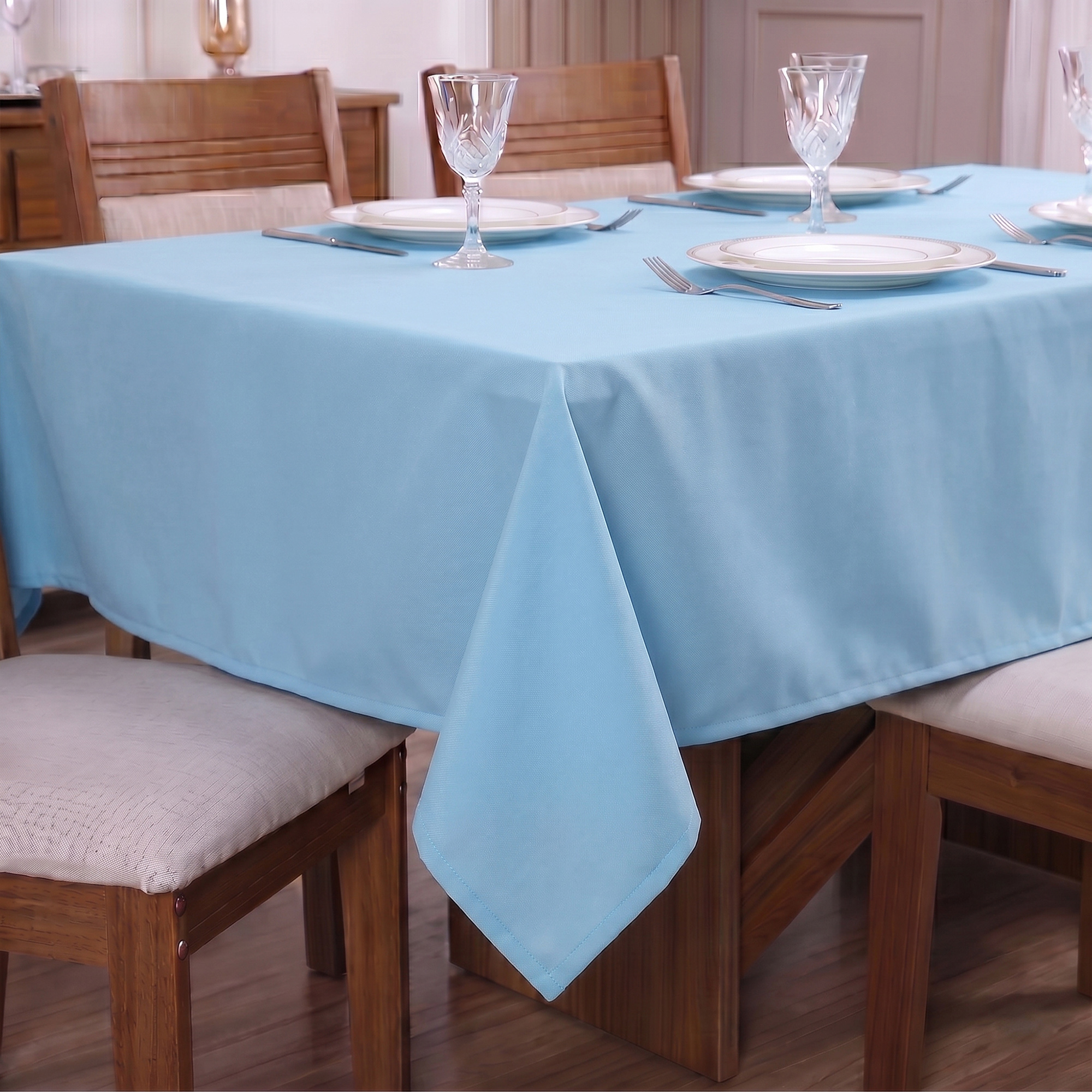 Toalha de Mesa Oxford Premium Liso 150x150cm - Azul Bebê
