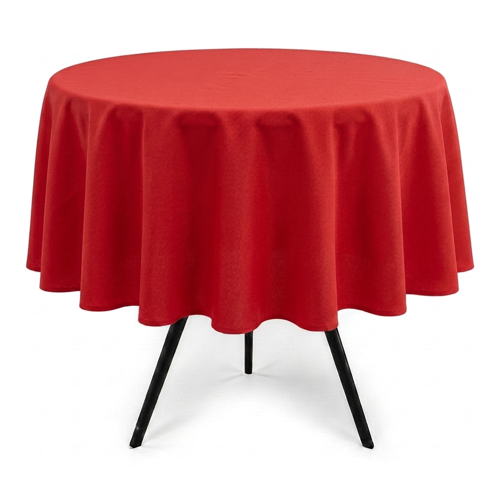 Toalha de Mesa Redonda Oxford 150cm - Vermelho